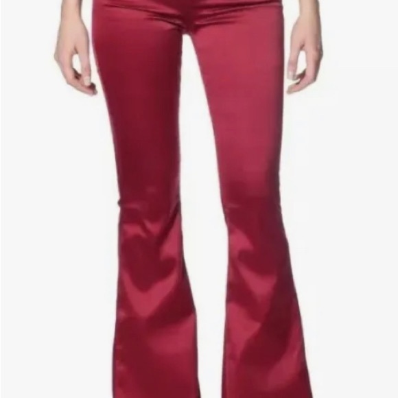 J Brand Valentina Mid Rise Flare Satin Pants NWT sz 26 - Picture 5 of 6